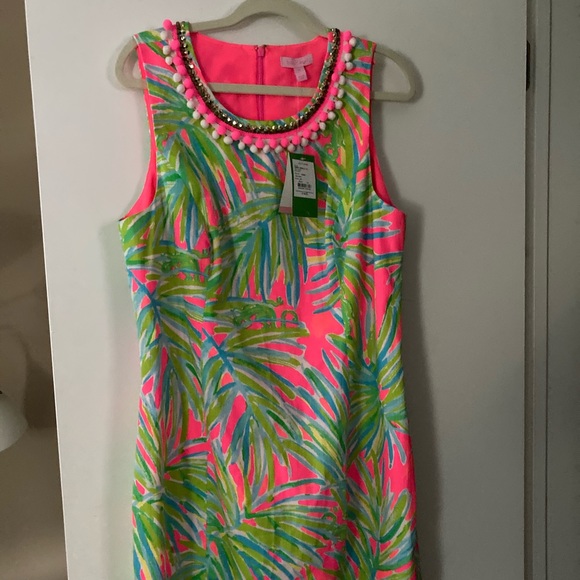 Lilly Pulitzer Pink and Green Embellished Sundress - Picture 1 of 8